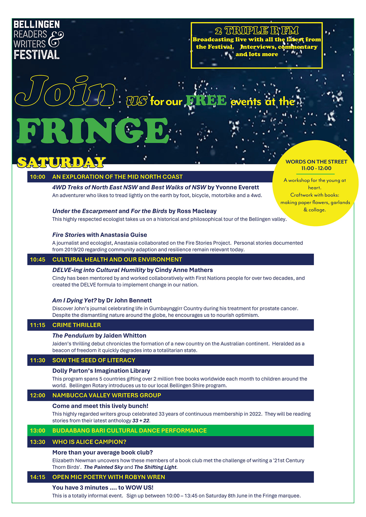 Fringe Events Bellingen Readers and Writers Festival